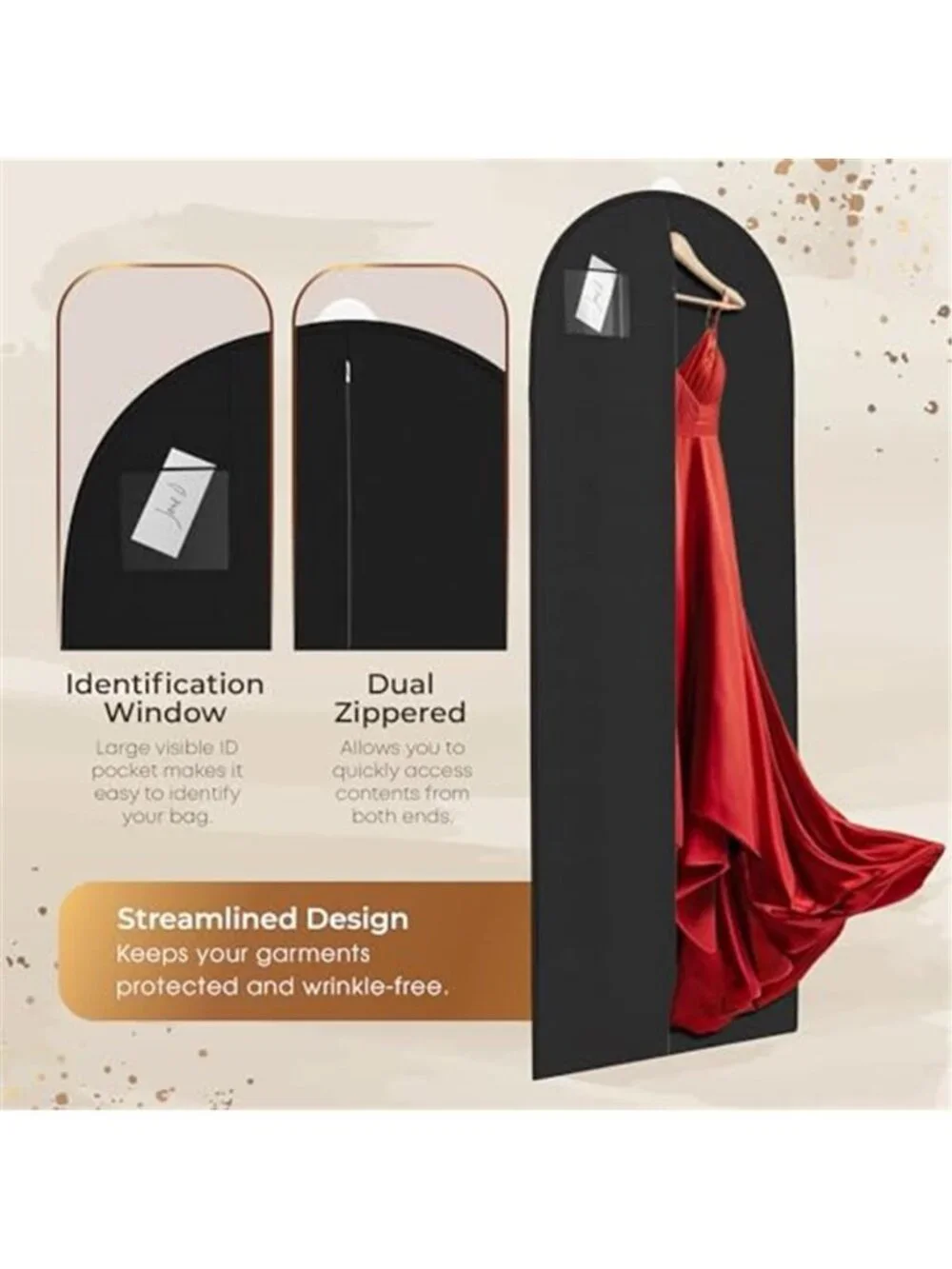 Extra Long Dress Garment Bag Wedding Gown Storage Travel Protector 72 Inch